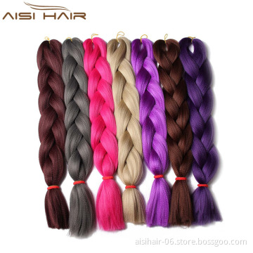 Aisi Hair Hotselling Synthetic Ombre Braiding Hair 48 Inch Jumbo Box Braids for Making Small Twist Braiding Hair Extensions
